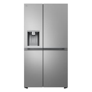 LG GSLE81PYBD, Side-by-Side Kühlschrank mit Eis-, Crushed Ice- & Wasserspender, 628 L, interner Wassertank, UVnano, DoorCooling+, LINEARCooling, Wi-Fi, Prime Silver [Energieklasse D]