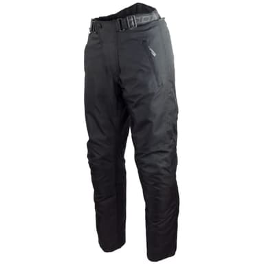 Roleff Unisex Erwachsene 451m Schwarze Motorradhose mit herausnehmbarem Thermofutter Protektoren und Weitenverstellung für Somme, Schwarz, M EU