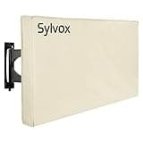 SYLVOX Outdoor wasserdichte Abdeckung für TV 55 zoll mit vollständig unterer Abdeckung, außerhalb Flachbildschirm TV Abdeckung staubdicht mit Fernbedienung Tasche Oxford