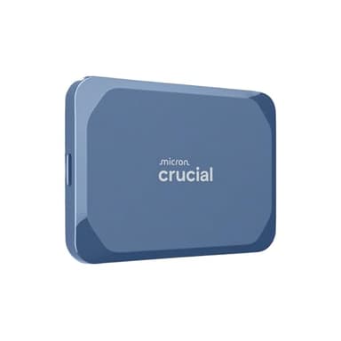 Crucial X10 1TB Externe SSD Festplatte, bis zu 2.100MB/s, USB-C 3.2 Gen2, IP65 Wasser- und Staubgeschützt, Portable SSD für Mac, PC, Smartphone und Spielkonsole, Blau matt - CT1000X10SSD9-02