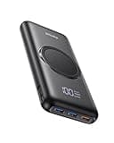 Charmast Wireless Powerbank, 22,5W Power Bank 20000mAh Induktives Laden Kabellose Ladegerät, USB C In&Out Externe Handyakkus mit LED Display Kompatibel mit iPhone 16 15 14 13 12 Pro max Samsung Huawei