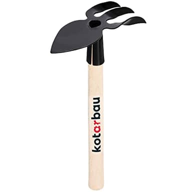 KOTARBAU® Mini Doppel-Hacke Herzblatt 160 mm mit Zinken für kleine Pflanzen Kleinhacke Unkrauthacke Gartenhacke Pflanzhacke Gartenwerkzeug zum Umpflanzen Jäten Gartenpflege