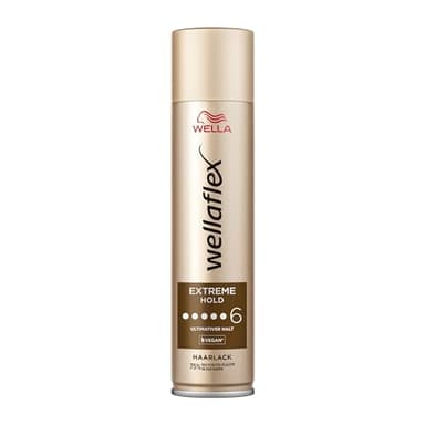 Wellaflex Haarlack Power Halt Mega Stark – Styling Spray für 48h flexiblen Halt ohne Verkleben – mit UV-Schutz und Hair Taming Complex mit Macadamia-Öl – 250 ml