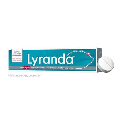 Lyranda Kautabletten mit Limetten-Geschmack – 3000 mg L-Lysin hochdosiert aus Ihrer Apotheke (15 Stück - 70,5 g)