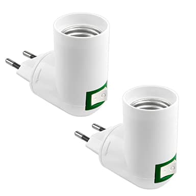 Akynite Lampenfassung E27 mit Schalter ohne Kabel für Leuchtmittel LED, Klein Küchenlampe 230V, Spot E27 Leselampe, Lampenfassung Kurz für Garagenlampe Wandleuchte, 2 Stück (ohne birne)