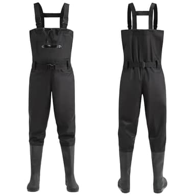 bluaqua Wathose für Herren und Damen Verdicken, Angelhose mit Stiefeln, Wathose, Brusttaschen, verstellbare Träger, Nylon-Wathose, Angelhose (43)