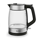 Tefal KI6058 Glas Wasserkocher Wasserkocher Messstreifen 1,7 Liter Fassungsvermögen Leicht zu reinigen Schwarz