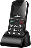 artfone CS182 Seniorenhandy ohne Vertrag丨Mobiltelefon mit großen Tasten丨GSM Dual SIM Rentner Handy丨Ladestation丨SOS Notruftaste丨1,8 Zoll Farbdisplay丨FM丨Lange Standby-Zeit丨Großtastenhandy - Schwarz