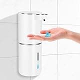 Seifenspender Automatisch Wandbefestigung mit Sensor Infrarot, 380ml Elektrischer Seifenspender, USB Wiederaufladbar Seifenspender für Bad, Küche, Büro