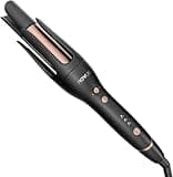 NOVUS Automatischer Lockenstab, rotierender Anti-Verbrühungs-Keramik-Lockenstab mit einstellbarer Lenkung,3 Temperaturstufen für alle Haartypen.