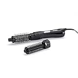BaByliss Shape & Smooth Warmluftbürste – Leistungsstarke 800W Föhnbürste, 30mm & 20mm Aufsätze, Kaltluftfunktion, Schnelles Trocknen & Styling, ideal für kurzes Haar, Schwarz, AS82E