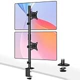 Monitor Halterung 2 Monitore übereinander für 17-35 Zoll Bildschirme,Max.12 kg, Bildschirmhalterung 2 Monitore Höhenverstellbar, 2 Montageoptionen/VESA 75/100, WORLDLIFT