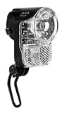AXA Pico 30 Switch, Fahrradlicht Vorne Dynamo, 30 Lux Fahrrad Scheinwerfer, LED Frontlicht, 50 m Sichtweite, 3.000 m gesehen werden, Integrierter Reflektor, Schwarz