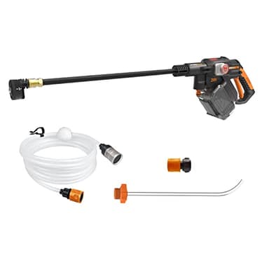 WORX WG633E.9 Hydroshot Akku-Hochdruckreiniger 20V - 56 Bar Max. Druck - zur Reinigung & Bewässerung - leistungsstarker bürstenloser Motor - 5-in-1 Druckdüse - ohne Akku & Ladegerät, Schwarz
