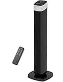 TRIUMPHKEY Leiser Turmventilator mit Fernbedienung, 105cm, 24-Std-Timer, 3 Geschwindigkeiten, 3 Modi, mit Fortschrittlichem Schlafmodus für Schlafzimmer, Schwarz