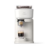 Philips Baristina Espressomaschine - Real Espresso, made simple. Kompakte Kaffeemaschine, Naturweiß mit Eschenholz-Siebträger, 16-bar-Pumpendruck, automatisches Mahlwerk, Cafe Crema (BAR302/20)