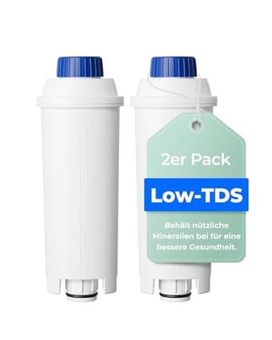 Waterdrop Low-TDS Kaffeefilter, Ersatz für De'Longhi® Wasserfilter DLSC002, Kompatibel mit De'Longhi® Magnifica® S, Eletta® Explorer, Dinamica® und ECAM-Serie (2)