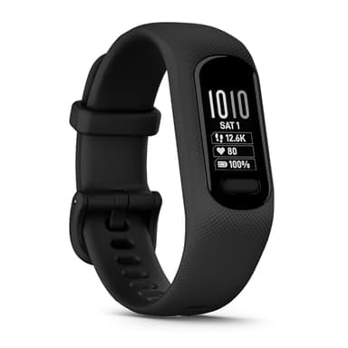 Garmin vívosmart 5 – Fitness-Tracker mit extragroßem OLED-Touchdisplay, Gesundheitsfunktion wie Schlafqualität und Herzfrequenzmessung. Bis zu 7 Tage Akkulaufzeit, wasserdicht und Notfallhilfe.