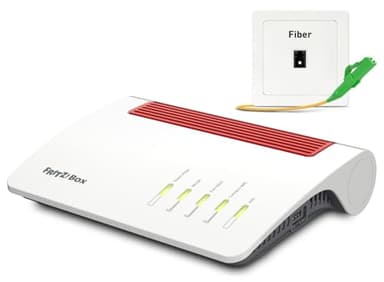AVM Fritz!Box 5590 Fiber Edition International | Mesh Master | Wi-Fi 6 | 2400 Mbit/s (5 GHz) + 1200 Mbit/s (2,4 GHz) | 2,5 Gigabit LAN | 4X gigabit-LAN | 2X USB 3.0 | AON + GPON