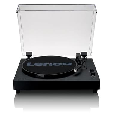 Lenco LS-60 Plattenspieler aus Holz mit Lautsprechern - Bluetooth Empfang und Übertragung - AT-3600 MMC - 3 Geschwindigkeiten 33/45/78 RPM - 2x5 W - Metallarm - RCA Ausgang - Staubschutzhaube