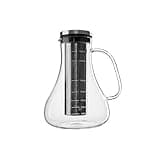 GRÄWE Cold Brew Coffee Maker 1,5 Liter - Kaffeebereiter mit Glaskaraffe aus Borosilikatglas und Edelstahl-Filter - Cold Brew Kanne für Kaffee, Eiskaffee - Cold Brew Tea Maker 6 Tassen
