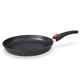 SKK 22814 Series 7 flache Bratpfanne – Energiesparende Aluguss-Pfanne mit abnehmbarem Griff, PFOA-frei, extrem langlebig, induktionsgeeignet, backofenfest – Ø 28 cm