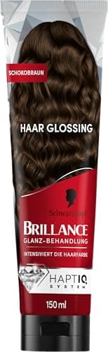 Brillance Glanz-Behandlung, Haar Glossing Schokobraun (150 ml), temporäre Haarfarbe, die wie eine Haarmaske angewendet werden kann, intensiviert die Haarfarbe für bis zu 6 Haarwäschen
