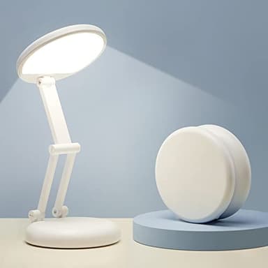 One Fire Tischlampe Kabellos LED Tischlampe Akku Lampe, Schreibtischlampe Faltbar & Tragbar, 9 Helligkeit LED Schreibtischlampe Kabellos Akku, Leselampe Desk Lamp Tischleuchte Büroschreibtischlicht