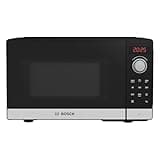 Bosch FFL023MS2 Serie 2 Mikrowelle, 26 x 44 cm, 800 W, Drehteller 27 cm, Türanschlag Links, AutoPilot 7 7 Automatikprogramme, Reinigungsunterstützung, LED-Touchdisplay, Edelstahl