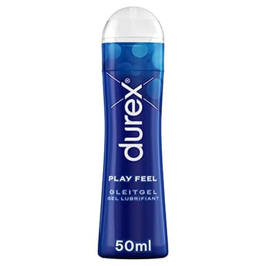 Durex Play Feel Gleitgel – Wasserbasiertes Gleitmittel für angenehme Gleitfähigkeit, sanft & pH-freundlich – 50 ml