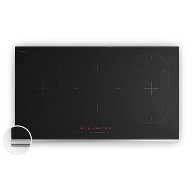 Klarstein Verosteel Induktionskochfeld - 90cm, 5 Zonen, 12200W Boost, Touch-Slider, Timer, Kindersicherung, Restwärmeanzeige, Glas, Kochfeld Induktion