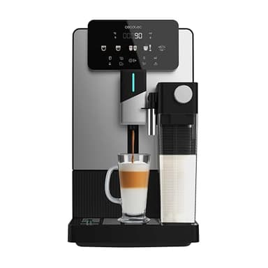Cecotec Espressomaschine Superautomat Cremmaet Latte Art. 1500W, 19 Bar, Thermoblock, 6 Getränke, 150g Kaffeebehälter, Kegelmahlwerk, Automatische Reinigung, 1,1L Wasser- und 400ml Milchbehälter