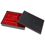 VIFERR Bento Box, Tragbare Lunchboxen Bento-Lebensmittelbehälter Holz Aufbewahrungsbox im Japanischen Stil 4 Fächer Brotdose für Picknick Büro