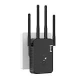 Aenxwa WLAN Repeater WLAN Verstärker 1200Mbit/s Dualband 2,4GHz+5GHz WiFi Booster mit Repeater/Router/Access Point Modus,4 Antenne,Einfache Einrichtung,WiFi Range Extender Mit LAN/WAN Port