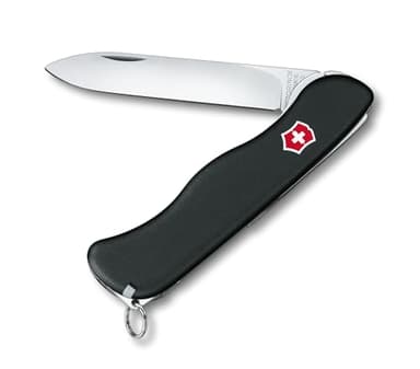 Victorinox Schweizer Taschenmesser Sentinel, Swiss Army Knife, Multitool, 4 Funktionen, Feststellklinge, Pinzette, Zahnstocher, Schwarz