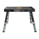 FUXTEC klappbare 5in1 Universal-Werkbank FX-WB – Werkbank/Arbeitstisch bis 150kg – höhenverstellbar bis 129x59x75cm – Transportroller mit Schubfächern – Werkstattbrett/Rollbrett