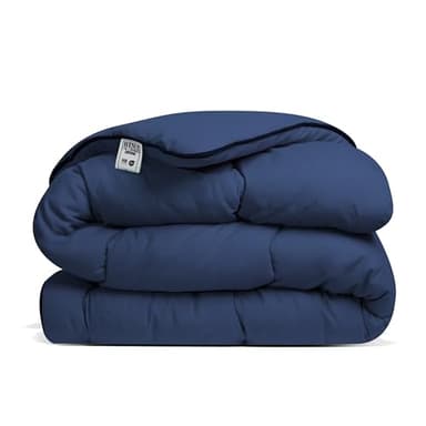 Avenue – Waschbare Bettdecke ohne Bezug – Einzelbettdecke 140 x 200 cm – Antiallergisch – Wolkenweich – Blau – Ganzjahresdecke – Waschbar bei 60 °C