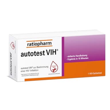 autotest VIH® von ratiopharm: Selbsttest zur schnellen und zuverlässigen Feststellung einer potentiellen HIV-Infektion. Diskret und einfach daheim durchführbar.