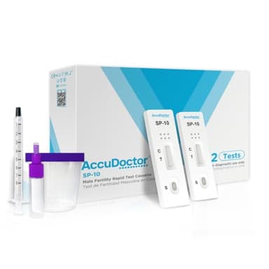 2x Spermatest für Männer Accudoctor | Fruchtbarkeitstest Männer Zuhause | Spermiogramm Test Mann | Spermientest & Sperma Test für Fertilität Mann | Zeugungsfähigkeit Schnelltest 2 TEST KIT