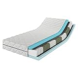 MSS e.K. MedicSpring 2-in-1 Taschenfederkern 130x200 | 2 Härtegrade in Einer Matratze H4 / H5 Federkernmatratze | Ergonomisch Designed und produziert in Deutschland 7 Zonen Oeko-TEX Zertifiziert
