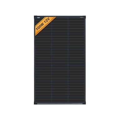 enjoy solar® 100W 12V Monokristallines Solarmodul mit HPBC-Technologie - 25% Hocheffizienz, 182mm Solarzellen, Full Black Solarpanel ideal für Wohnmobil, Balkonanlage, Gartenhäuse, Boot
