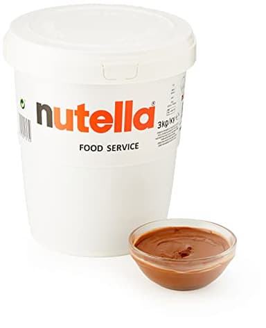 nutella – Nuss-Nougat-Creme im praktischen 3 kg Eimer – cremiger Haselnuss-Schoko-Aufstrich für Brot, Backenund Rezepte – 1 Eimer (3000 g)