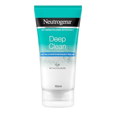 Neutrogena Deep Clean Hautverfeinerndes Gesichtspeeling, sanfte Gesichtsreinigung mit Glykolsäure, Peeling Waschgel gegen Schadstoffe und tägliche Umweltbelastungen 150 ml