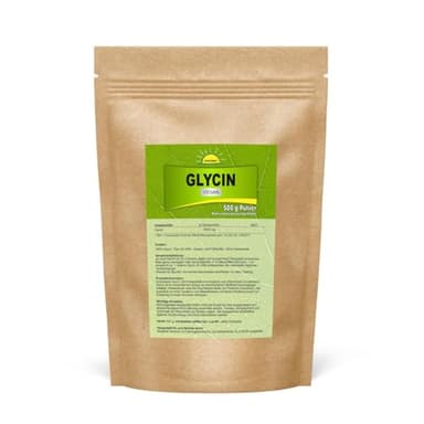 Glycin (Aminosäure), vegan, hochreine Pharmaqualität ohne Zusatzstoffe, 500 g im Beutel, Bonemis®