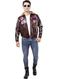 Funidelia | Fliegerjacke - Top Gun für Herren Pilot, Flieger, Berufe - Kostüm für Erwachsene & Verkleidung für Partys, Karneval & Halloween - Größe XL - Dunkelgrün