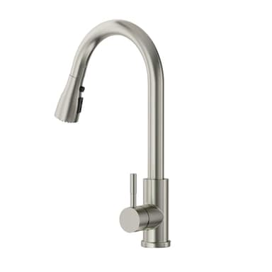 Wasserhahn Küche, SEMANEY Hochdruck Küchenarmatur mit 3 Funktionen Brause Ausziehbar, Hohe Bogen Armatur Küche, 360° Drehbar Mischbatterie Küche Ausziehbar, Spültischarmatur aus Edelstahl, Gebürstet