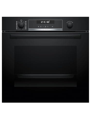 Bosch HBG578BB3, Serie 6, Einbau-Backofen, 60 x 60 cm, Pyrolyse-Selbstreinigung, Air Fry Funktion, 3D-Heißluftfunktion, Soft Close, Hydrolytische Reinigungshilfe, Automatikprogramme, Versenkknebel