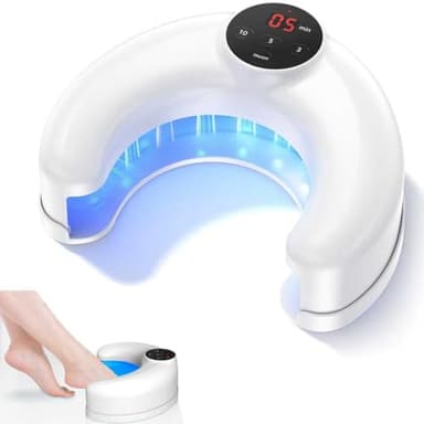 Jkevow Nagelpilz Lasergerät, Wiederaufladbar Nagelpilz Laser für Beschädigte und Verfärbte Nägel, 910 nm Infrared Light 470 nm Blue Thoroughly Remove (22 Lampen)