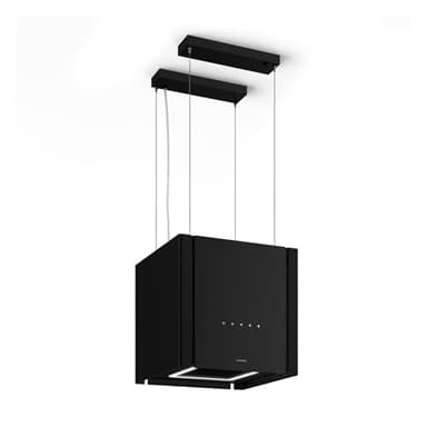 Klarstein Velaire Dunstabzugshaube Deckenhaube 40 cm - A++ Energieklasse, 601 m³/h Luftstrom, Touch-Bedienung, LED, Liftfunktion, Leise, Abzugshaube, Schwarz