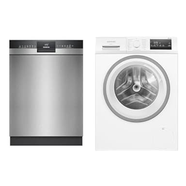 Siemens iQ300 Set: Unterbau-Geschirrspüler 60cm + Waschmaschine 9kg, speedPack L, smartFinish